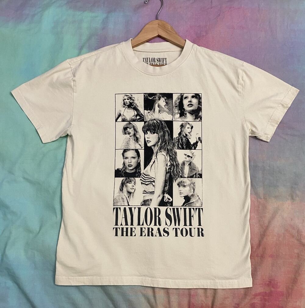 Taylor Swift The Eras Tour T-Shirt Size Medium Official Concert Merch Beige 2023